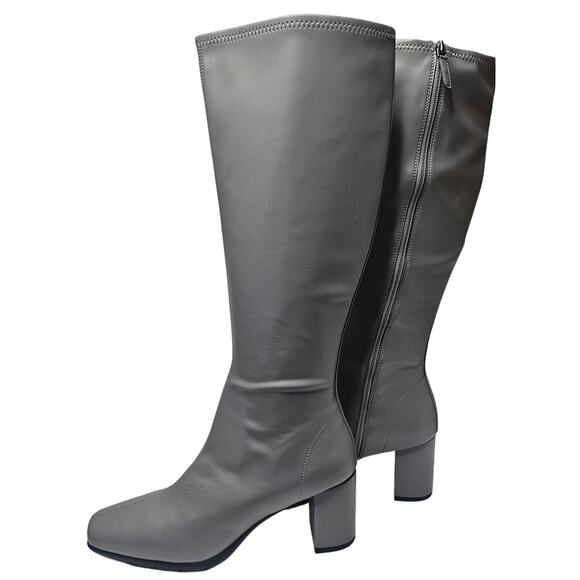 AEROSOLES Shoes - AEROSOLES Women's Micah Block Heel Tall Boots Size 10 Gray NWT